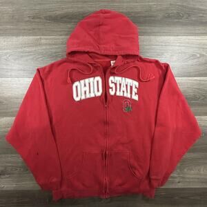 Ohio State Buckeyes Hoodie Sweatshirt Mens XL Full Zip NCAA College Football Y2K